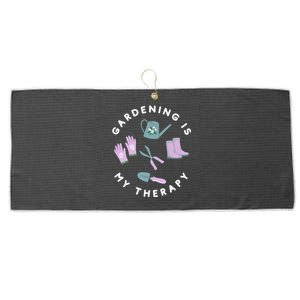 Gardening Is My Therapy Premium Large Microfiber Waffle Golf Towel