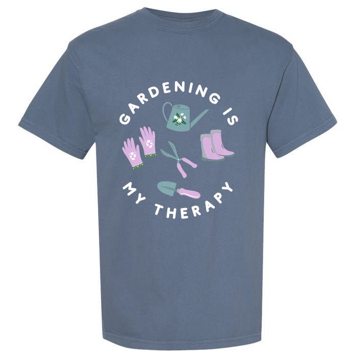 Gardening Is My Therapy Premium Garment-Dyed Heavyweight T-Shirt