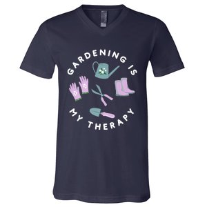 Gardening Is My Therapy Premium V-Neck T-Shirt