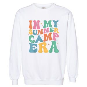 Groovy In My Summer Camp Era Retro Summer Camper Garment-Dyed Sweatshirt