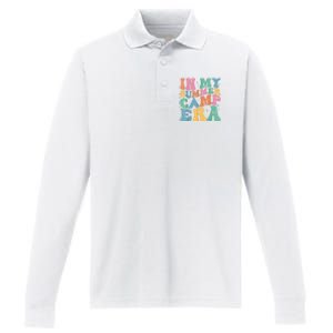 Groovy In My Summer Camp Era Retro Summer Camper Performance Long Sleeve Polo