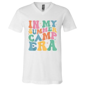 Groovy In My Summer Camp Era Retro Summer Camper V-Neck T-Shirt