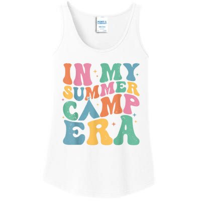 Groovy In My Summer Camp Era Retro Summer Camper Ladies Essential Tank