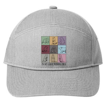 Groundhog In My Groundhog Era For Groundhog Birthday 7-Panel Snapback Hat