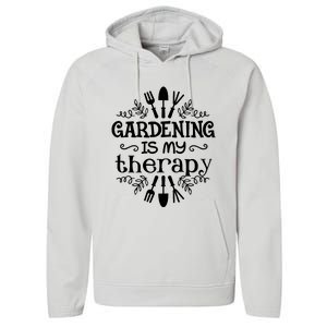 Gardening Is My Therapy Plant Lover Performance Fleece Hoodie