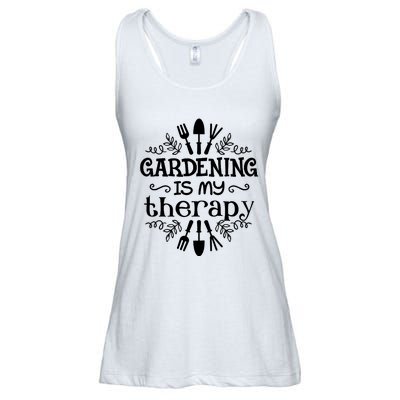 Gardening Is My Therapy Plant Lover Ladies Essential Flowy Tank