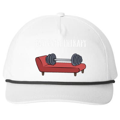 Gym Is My Therapy Funny Gym Snapback Five-Panel Rope Hat