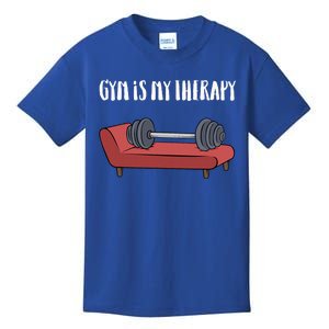 Gym Is My Therapy Funny Gym Kids T-Shirt