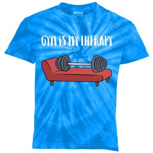 Gym Is My Therapy Funny Gym Kids Tie-Dye T-Shirt