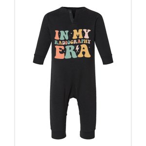 Groovy In My Radiography Era Radiography Funny Retro Funny Gift Great Gift Infant Fleece One Piece