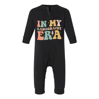 Groovy In My Radiography Era Radiography Funny Retro Funny Gift Great Gift Infant Fleece One Piece