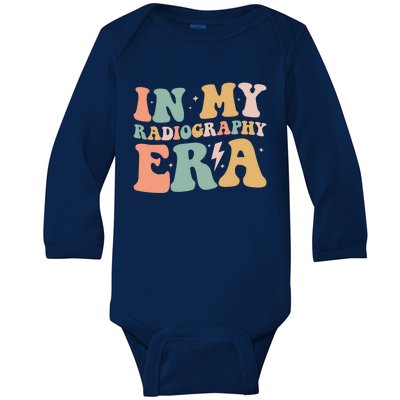 Groovy In My Radiography Era Radiography Funny Retro Funny Gift Great Gift Baby Long Sleeve Bodysuit