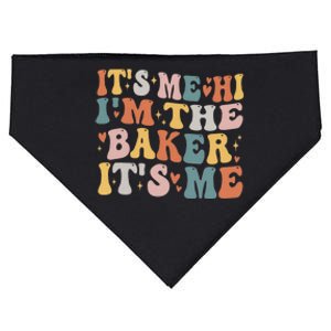 Groovy ItS Me Hi IM The Baker Cookie Baking Funny Baker USA-Made Doggie Bandana