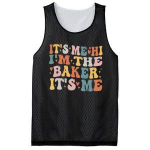 Groovy ItS Me Hi IM The Baker Cookie Baking Funny Baker Mesh Reversible Basketball Jersey Tank