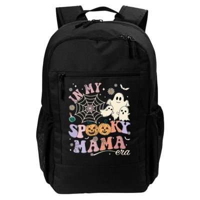 Groovy In My Spooky Mama Era Ghost Pumpkin Halloween Costume Daily Commute Backpack