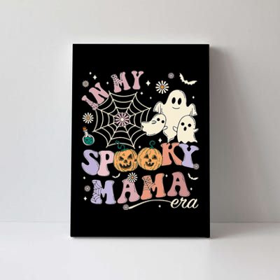 Groovy In My Spooky Mama Era Ghost Pumpkin Halloween Costume Canvas