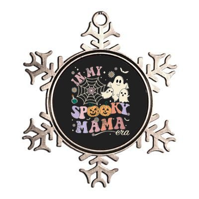 Groovy In My Spooky Mama Era Ghost Pumpkin Halloween Costume Metallic Star Ornament