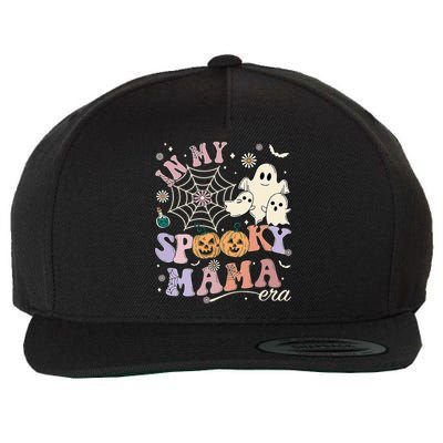 Groovy In My Spooky Mama Era Ghost Pumpkin Halloween Costume Wool Snapback Cap