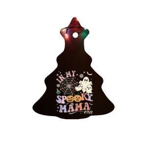 Groovy In My Spooky Mama Era Ghost Pumpkin Halloween Costume Ceramic Tree Ornament