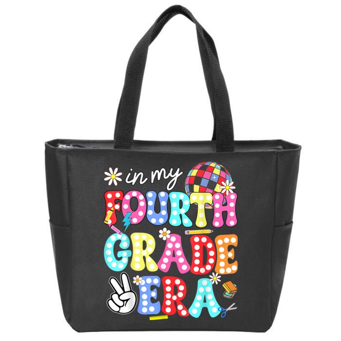 Groovy In My Fourth Grade Era First Day 4th Grade Teacher Zip Tote Bag