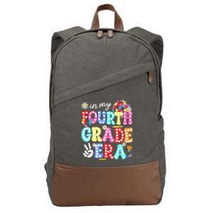 Groovy In My Fourth Grade Era First Day 4th Grade Teacher Cotton Canvas Backpack