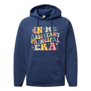 Groovy In My Assistant Principal Era Job Title School Worker Performance Fleece Hoodie