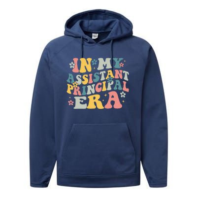 Groovy In My Assistant Principal Era Job Title School Worker Performance Fleece Hoodie