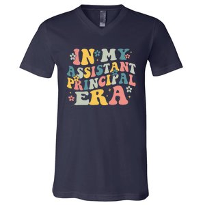 Groovy In My Assistant Principal Era Job Title School Worker V-Neck T-Shirt