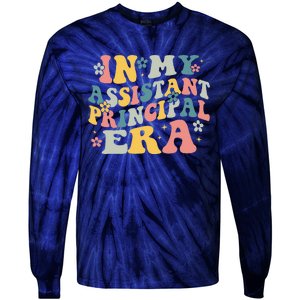 Groovy In My Assistant Principal Era Job Title School Worker Tie-Dye Long Sleeve Shirt