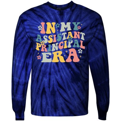 Groovy In My Assistant Principal Era Job Title School Worker Tie-Dye Long Sleeve Shirt