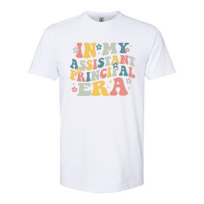 Groovy In My Assistant Principal Era Job Title School Worker Softstyle CVC T-Shirt