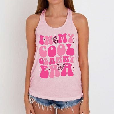 Groovy In My Cool Glammy Era Grandma Funny Retro Gifts Women's Knotted Racerback Tank