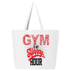 Gym Is My Happy Hour Gym Lovers Fitness Meaningful Gift 25L Jumbo Tote