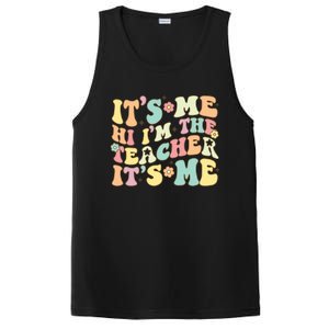 Groovy Its Me Hi Im The Teacher Its Me Funny Teacher Cute Gift PosiCharge Competitor Tank