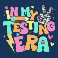 Groovy In My Testing Era Testing Day Teacher Test Day Button