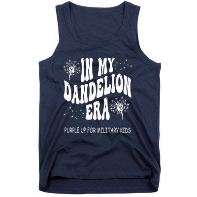 Groovy In My Dandelion Era Purple Up For Military Child Month Tank Top