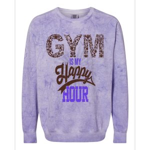 Gym Is My Happy Hour Gym Lovers Fitness Gift Colorblast Crewneck Sweatshirt