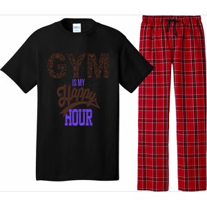 Gym Is My Happy Hour Gym Lovers Fitness Gift Pajama Set