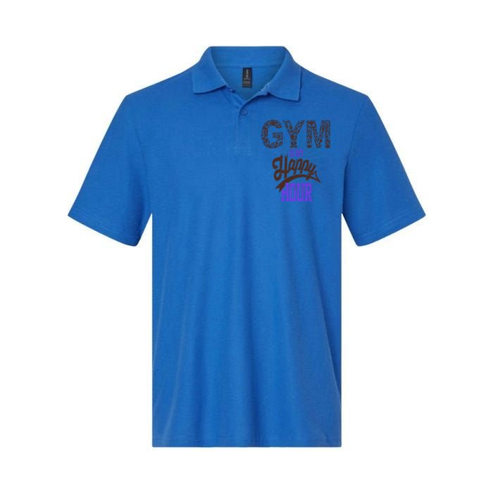 Gym Is My Happy Hour Gym Lovers Fitness Gift Softstyle Adult Sport Polo