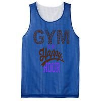 Gym Is My Happy Hour Gym Lovers Fitness Gift Mesh Reversible Basketball Jersey Tank