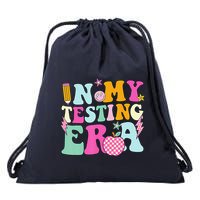 Groovy In My Testing Era Testing Day Teacher Test Day Drawstring Bag
