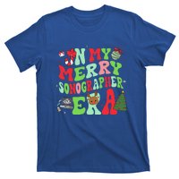 Groovy In My Merry Sonographer Era Funny Christmas  T-Shirt