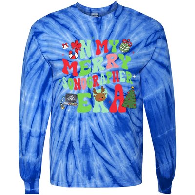 Groovy In My Merry Sonographer Era Funny Christmas  Tie-Dye Long Sleeve Shirt