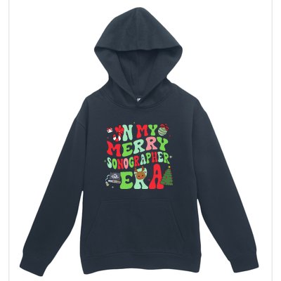 Groovy In My Merry Sonographer Era Funny Christmas  Urban Pullover Hoodie