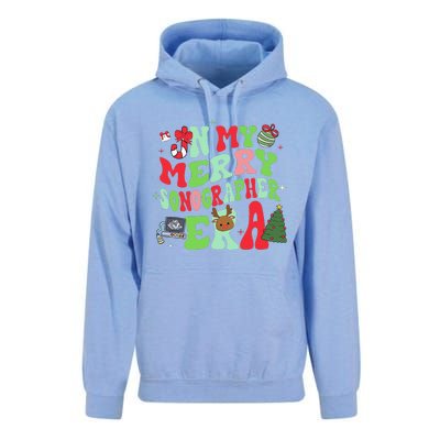 Groovy In My Merry Sonographer Era Funny Christmas  Unisex Surf Hoodie