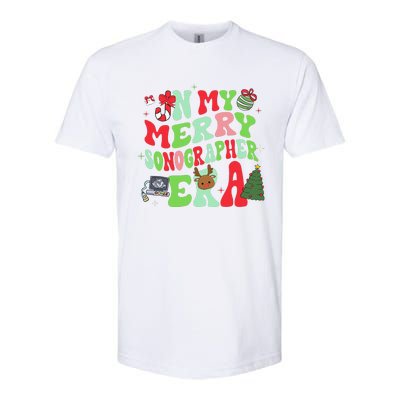 Groovy In My Merry Sonographer Era Funny Christmas  Softstyle CVC T-Shirt