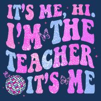 Groovy Its Me Hi Im The Teacher Its Me Teacher Life 7 Panel Mesh Trucker Snapback Hat