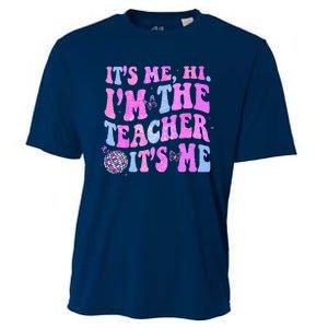 Groovy Its Me Hi Im The Teacher Its Me Teacher Life Cooling Performance Crew T-Shirt