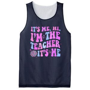 Groovy Its Me Hi Im The Teacher Its Me Teacher Life Mesh Reversible Basketball Jersey Tank