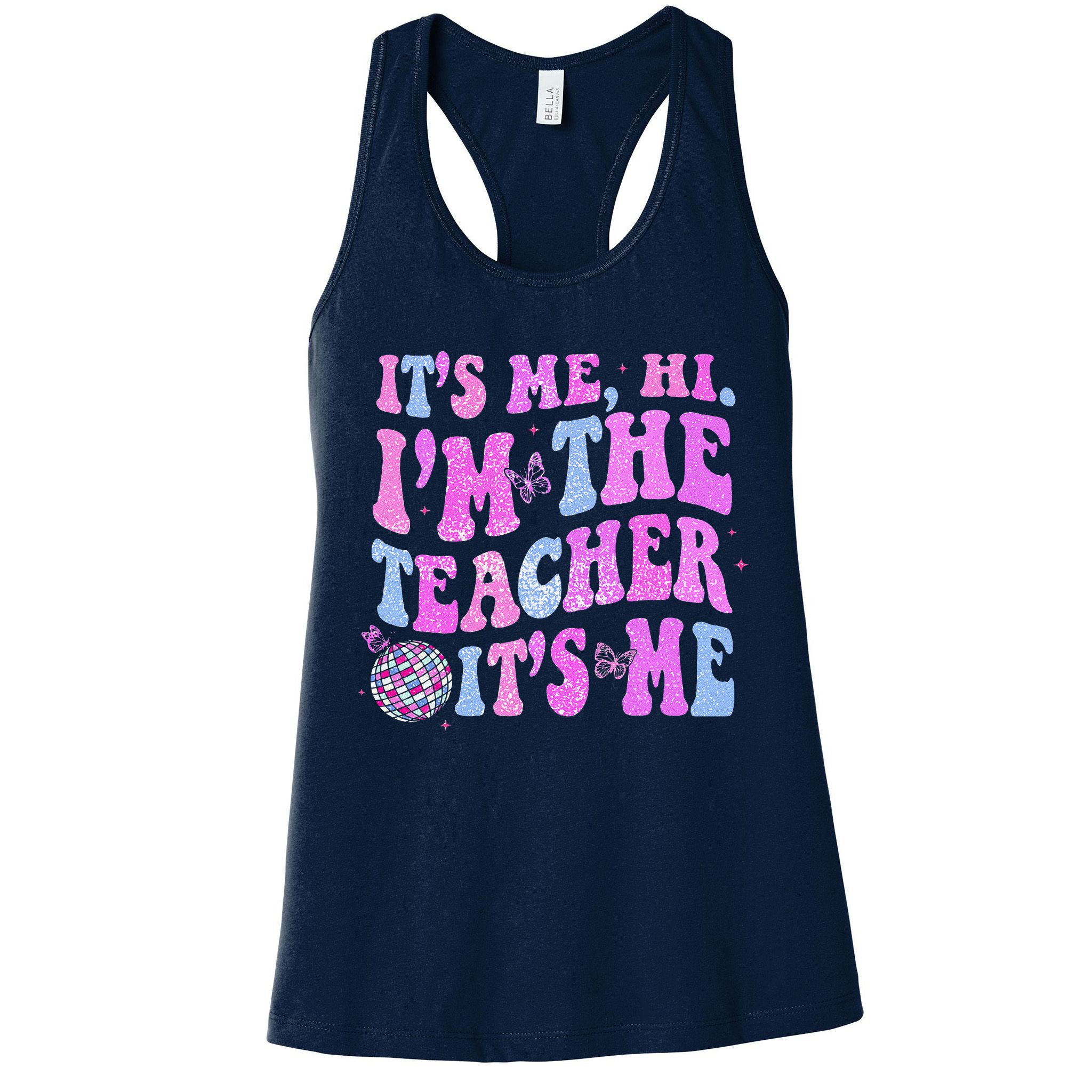 Groovy Its Me Hi Im The Teacher Its Me Teacher Life Womens Tank Top